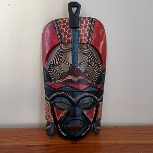 Handmade wood mask African Kenya safari